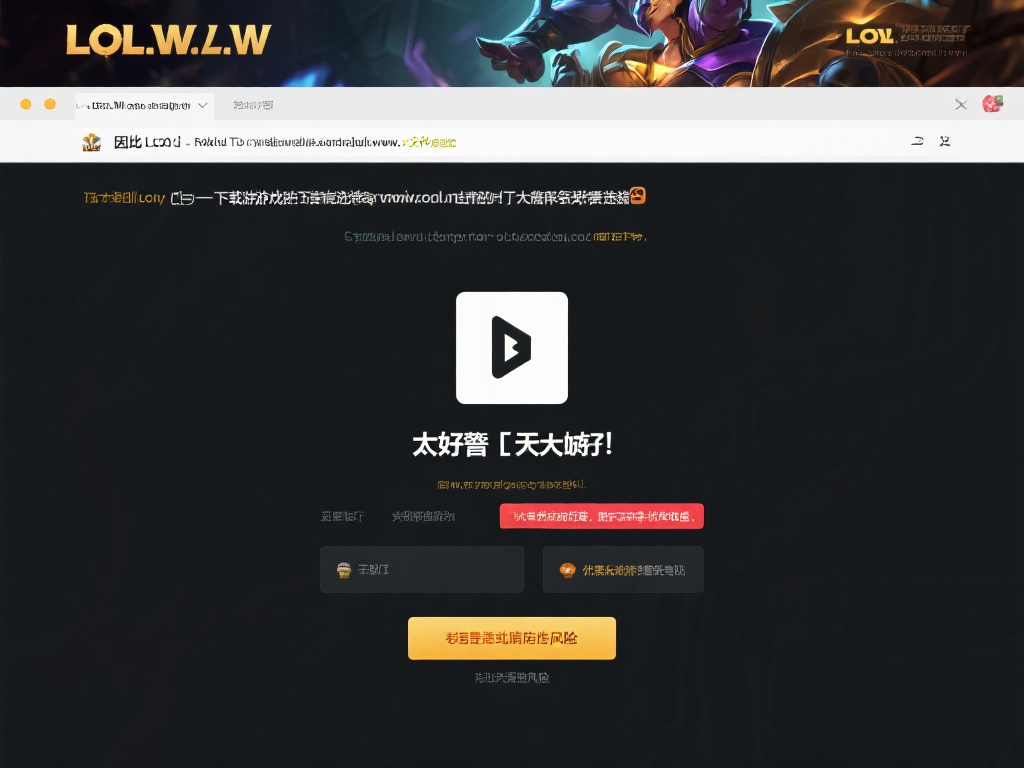 防止病毒：请仅从LOL官方网站下载游戏